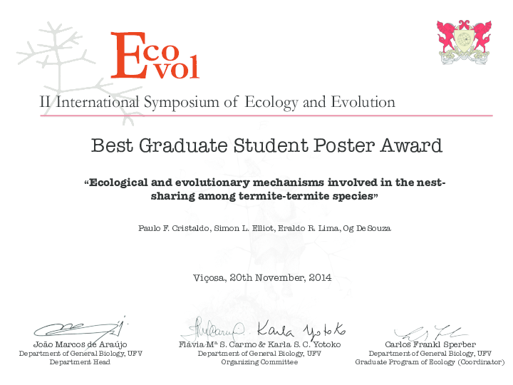 II EcoEvol award